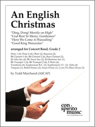 An English Christmas Concert Band sheet music cover Thumbnail